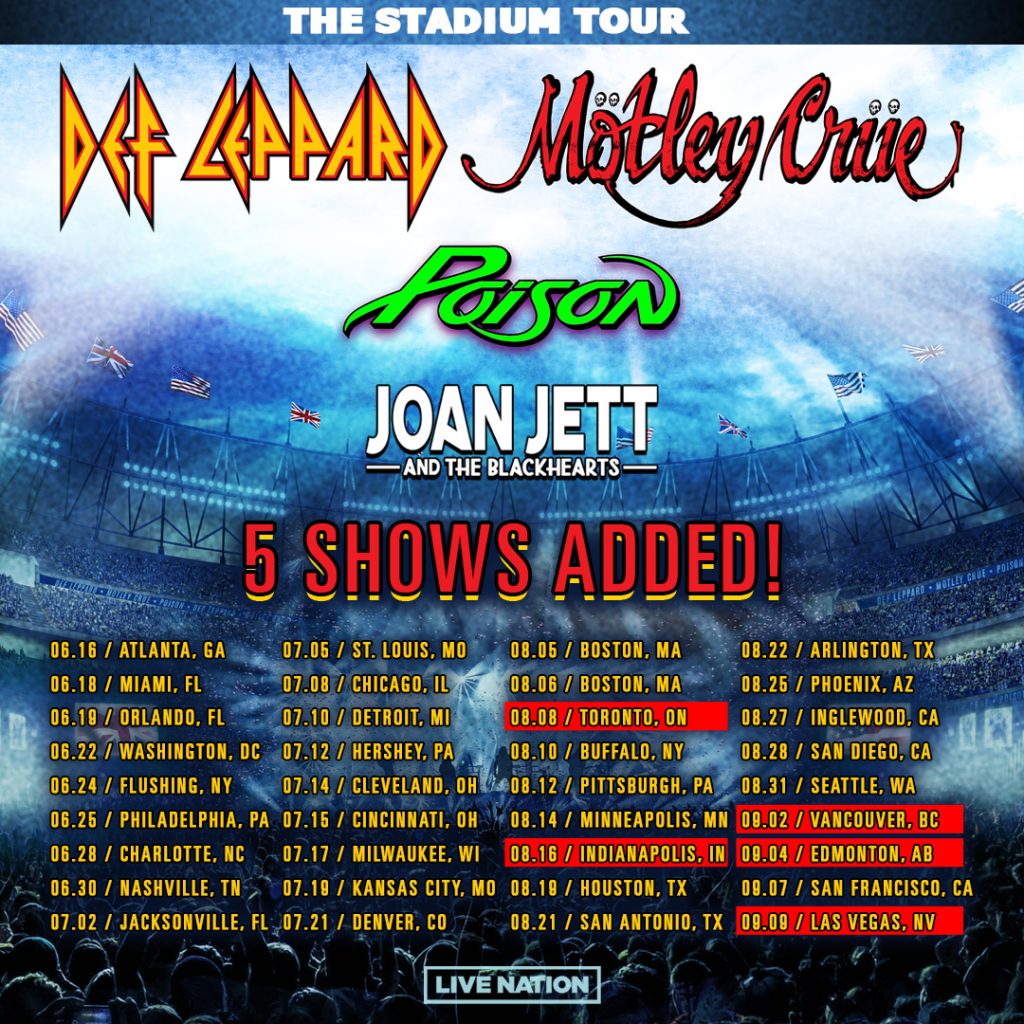tour dates for def leppard