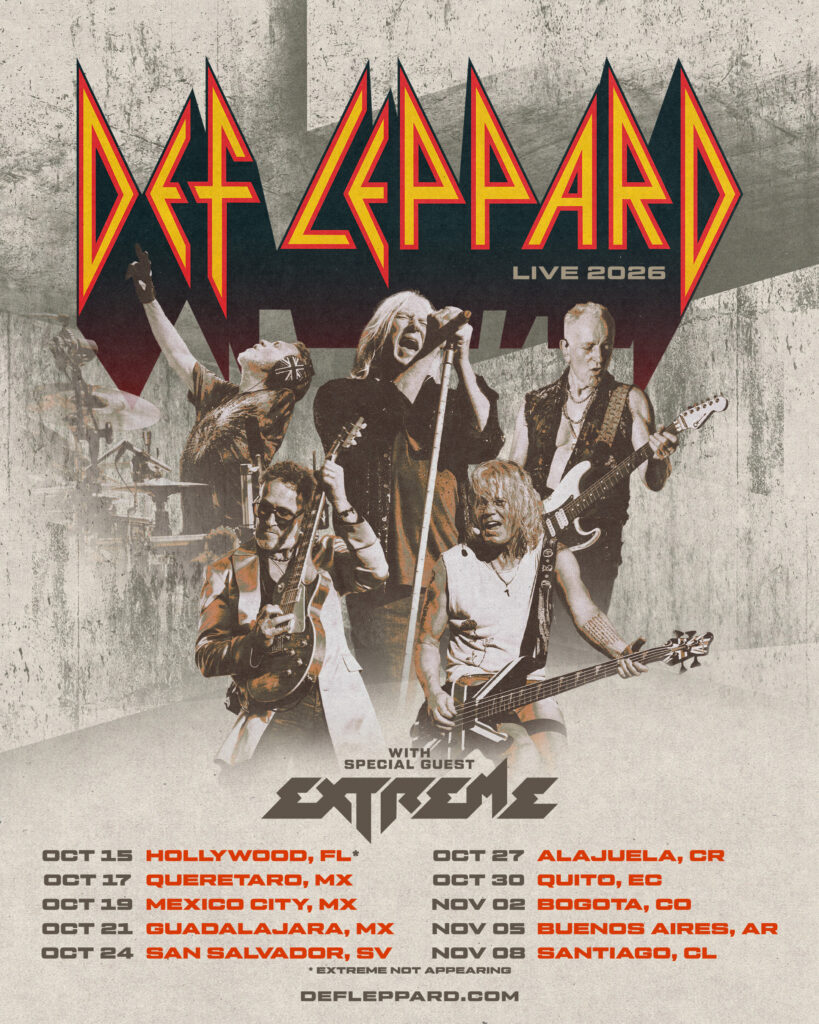 Def Leppard Extreme Tour 2026 South America Mexico